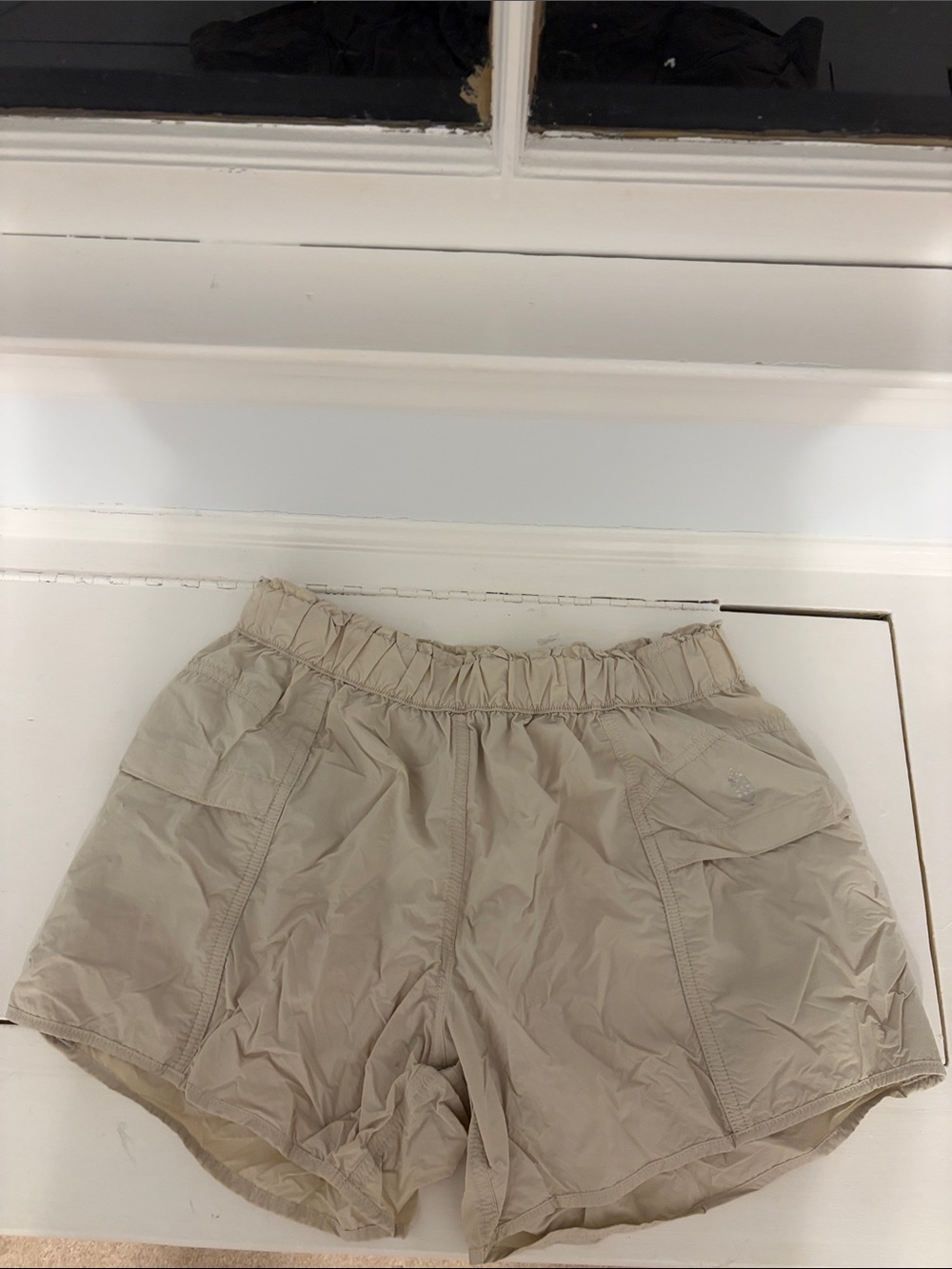 Free People Movement Beige Women's Elastic-Waist Performance Shorts